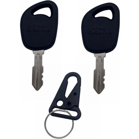 Clé de Démarrage de Remplacement pour John Deere Craftsman Husqvarna Poulan Ariens Toro 140403 2 Pcs avec Porte-Clés pour Tondeuse Tracteur Zero-Turn