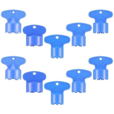 Clé de démontage bleue pour aérateur de robinet (10 pièces) avec 5 tailles : 16,5  18,5  21,5  22,5 et 24 mm.