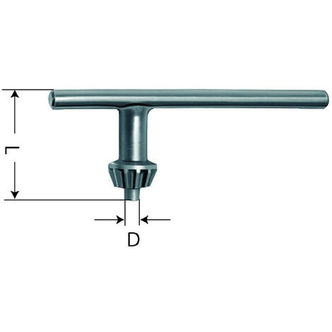 Clé de mandrin S3 DIN 6349 – Cône Morse 3 – Longueur 132mm – Pour mandrins à couronne dentée – Accessoire outil électroportatif – Rohm - 25835ROE