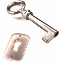 Clé De Serrure 64 Mm – Style Ancien – Finition Bronze – Pour Meuble Rustique