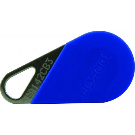 Clé de proximité HEXACT – Couleur bleu – Pour systèmes de sécurité – Compatible avec modèles EVICOM
