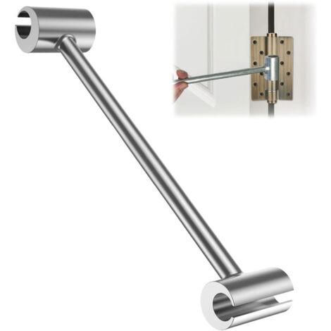 Clé de Réglage de Charnière de Porte, Outil de Réglage de Charnière de Porte en Acier, Conception à double Tête 14/19 mm, pour Portes Coupe-feu/Sécurité avec Charnières à Drapeau de 8 à 19mm