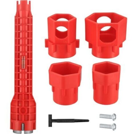 Clé de robinet 14 en 1, clé d'évier, outils de plomberie, clé de lavabo, outils d'installation de canalisation d'évier de robinet, outil de clé de plomberie multifonctionnelle pour lav