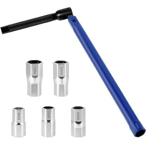 Clé de robinet, Outil pour L'installation de Robinets 8-12 mm, Robinet D'évier Clé, En acier de qualité - Jeu de Clés pour Écrou de Robinet pour robinet de lavabo, installations sanitaires (Bleu)