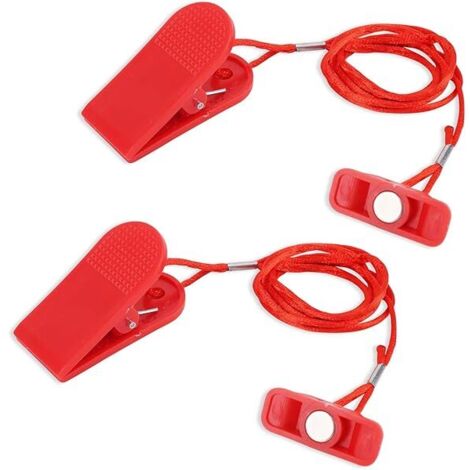 Clé De Sécurité Magnétique Pour Tapis Roulant - Interrupteur D'arrêt D'urgence Universel - Compatible Avec La Plupart Des Modèles - 2 Pièces