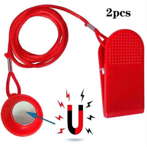 Clé de sécurité pour tapis de course, kit de fitness universel avec aimant de sécurité pour tapis de course, lot de 2
