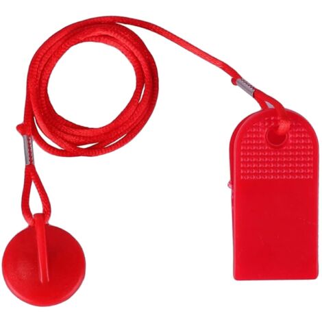 Clé de Sécurité pour Tapis de Course,Serrure de Sécurité Magnétique,Interrupteur de Sécurité Magnétique pour Tapis de Course,Commutateur de Tapis Roulant pour Plupart des Tapis Roulants,Rouge