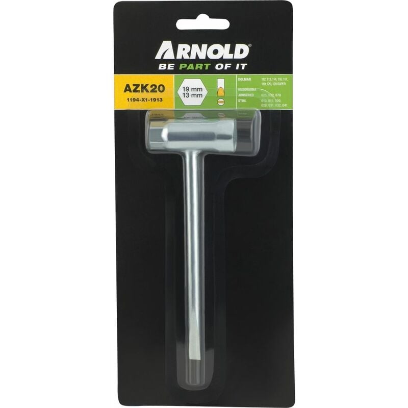 Arnold - Clé à bougie d'allumage 13 × 19 × 60 mm