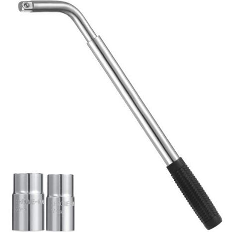 Clé Démonte-Roue Télescopique,clé de roue extensible en acier pour voiture, fourgonnette, camion, caravane (17mm, 19mm, 21mm et 23mm)