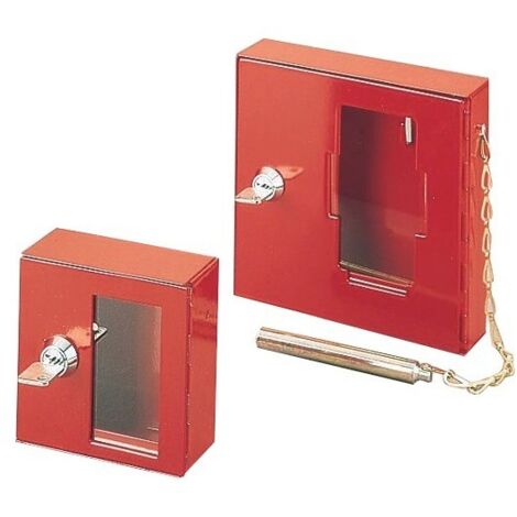 Clé d'urgence sans le verre, rouge 100x100x40mm