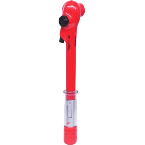 Clé dynamométrique 3/8" avec revêtement isolant et cliquet réversible, 5-50 Nm