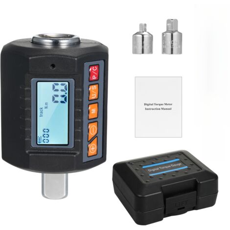 Clé dynamométrique numérique ENC-340 – Testeur de couple – Entraînement 1/2″ – Adaptateurs 3/8″ et 1/4″ inclus – Alarme sonore et lumineuse – 4 unités