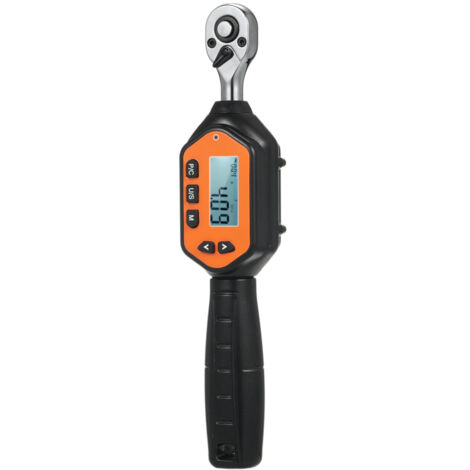 Clé dynamométrique numérique portable EWM-R-10, entraînement 1/4", grand écran rétroéclairé, alarme sonore LED, mode préréglage crête temps réel, 3 modes mesure, 4 unités commutables