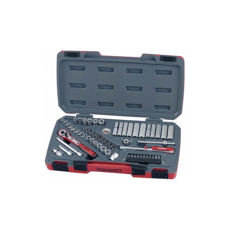 Tengtools - Jeu de clés à douille, 1/4, T1460, 60 pièces 167260108