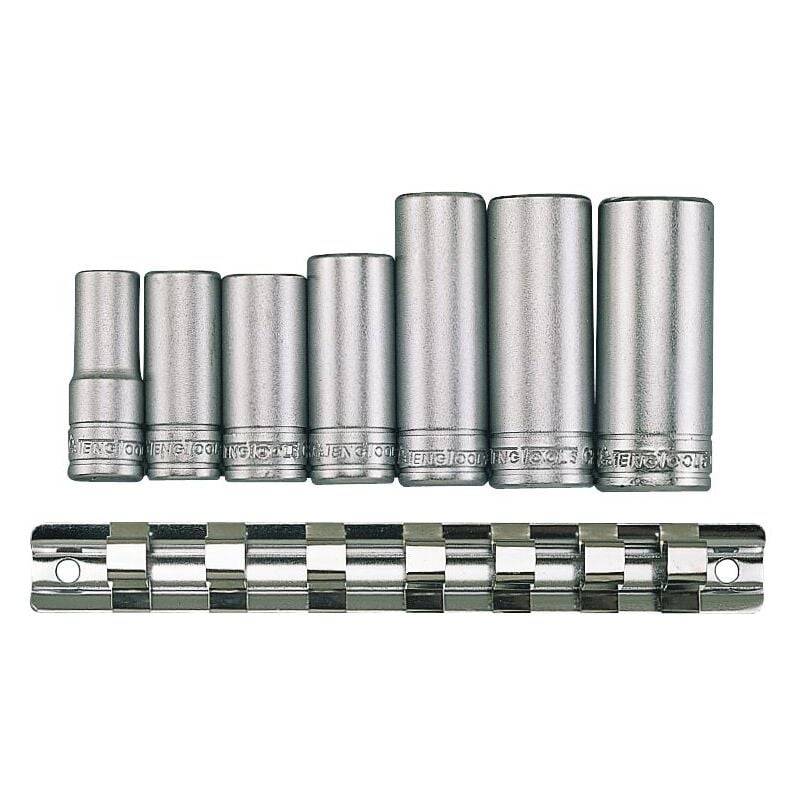 Tengtools - Jeu de douilles sur rail 3/8 long 10-19mm 7 pcs Teng Tools M3807
