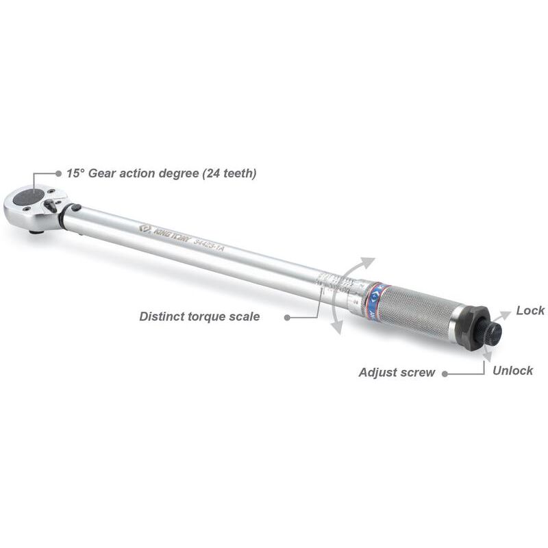 King Tony - 342231A - Clé of torque 5-25 nm 1/4 of inch