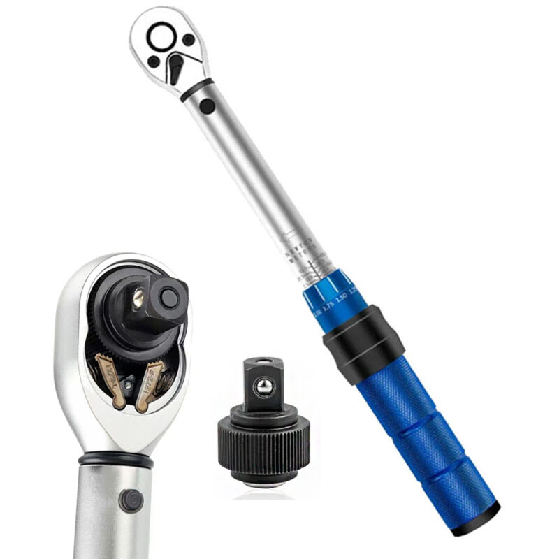 Roleader - Clé dynamométrique vélo 5-25 Nm, entranement 1/4' Clef Dynamometrique à clic Petite avec double réglage de direction et 72 dents pour