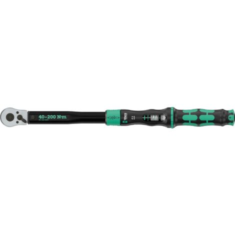 Clé dynamométrique Wera Click-Torque Lock C 3, réglable, à cliquet réversible