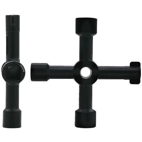 Clé en croix pour armoire de commande électrique d'ascenseur avec tête à billes - Noire
