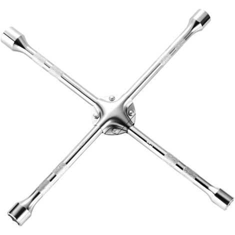 Clé en croix pour écrous de roue voiture avec 4 tailles clé 17-23 mm (18 pouces) 18 Pouces -