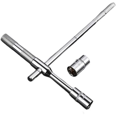 Clé en croix pour pneus 17-23 mm, clé à cliquet réglable avec poignée d'extension, convient la réparation automobile et le changement de roue, 5 pièces (A) - UNE