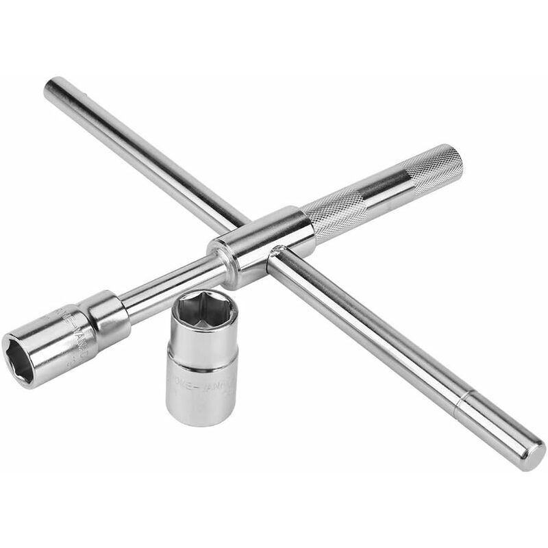 Clé en Croix Roue Voiture Économie,de Travail En Croix de Voiture Enlever L'outil de Réparation de Douille de Clé de Pneu