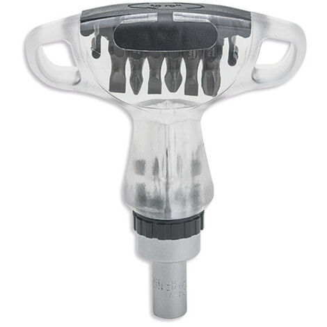 Clé en T à cliquet hexagonal 1/4" avec magasin d’embouts  DOGHER 343-008