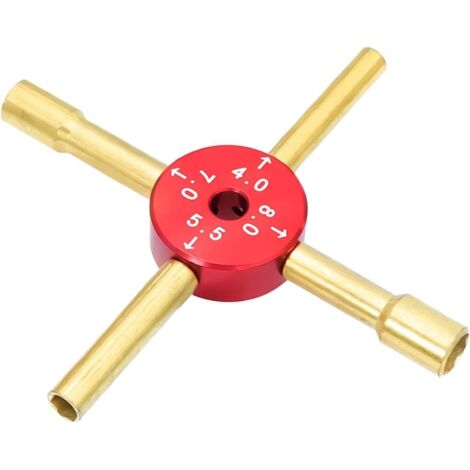 Clé Hexagonale En Croix pour Voiture RC, Douille Démontage D'écrou, Compatible avec Les Modèles 1/10 et 1/16 -