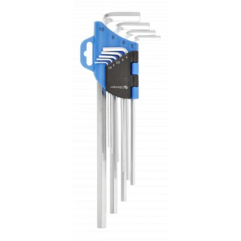 Clé hexagonale Hogert HT1W803 1 5-10 mm 9 unités