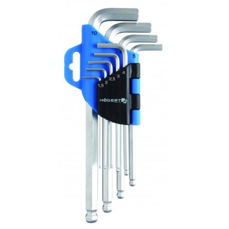 Clé hexagonale Hogert HT1W804 9 unités
