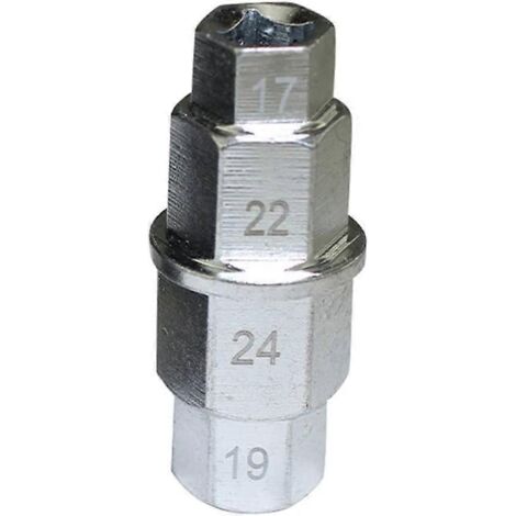 Clé hexagonale multifonction pour axe de roue de moto