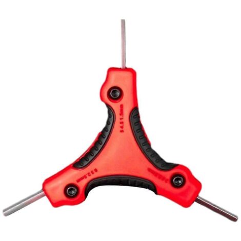 Clé hexagonale pliante en étoile, tournevis portable rouge