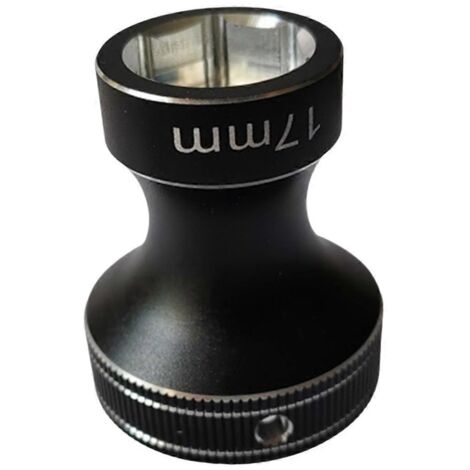 Clé hexagonale pour roue de 17 mm, douille pour écrous hexagonaux, noir et argent.