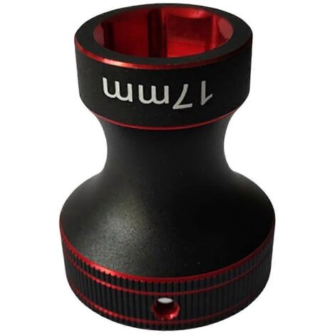 Clé hexagonale pour roue de 17 mm, douille pour écrous hexagonaux, noire et rouge.
