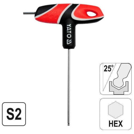 Clé hexagonale YATO avec manche à bille de 10,0 mm