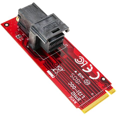 Adaptateur de disque dur 2,5 à 3,5 type U.2 NVMe vers U.2 SAS SATA SSD  HDD - Cablematic