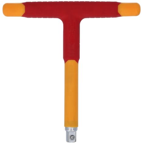 Clé mâle 1/2" poignée en T avec revêtement isolant, 200 mm