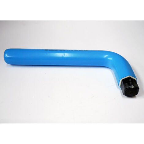 Clé male coudée 6 Pans 24mm isolé 1000V bleue L 260mm l 115mm acier traité pour vis creuses ATEX II DERANCOURT