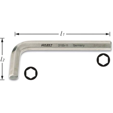 Clé mâle coudée 6 pans intérieurs 14 mm Hazet 2100-14 1 pc(s)