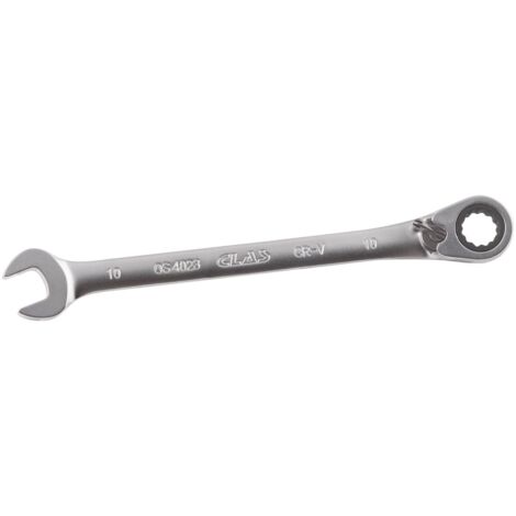 Clé mixte 10mm à cliquet réversible 15° CrV - OS 4023 - CLAS Equipements