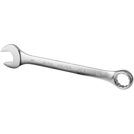 Clé mixte 22mm 12 pans CrV DIN ISO 3113 - OS 4116 - CLAS Equipements