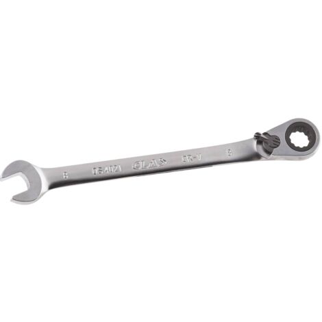 Clé mixte 8mm à cliquet réversible 15° CrV - OS 4021 - CLAS Equipements