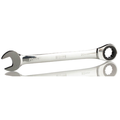 Clé mixte à cliquet 22 mm RS PRO en Acier chrome vanadium ( Prix pour 1 )