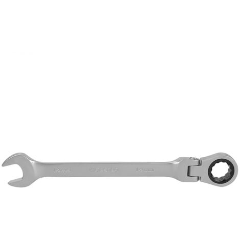 Clé mixte à cliquet articulée (14mm) en acier au chrome vanadium