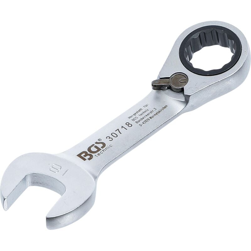 Bgs Technic - clé mixte à cliquet courte réversible 18 mm bgs 30718