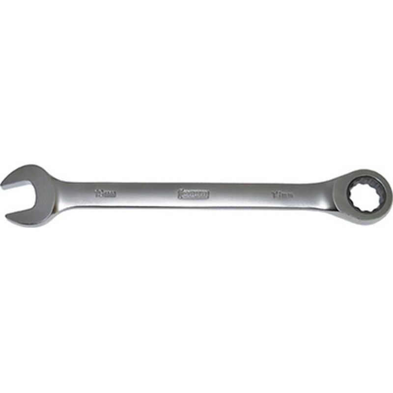 Clé mixte à cliquet, tête à cliquet droite, Cote s/plats : 24 mm, Long. 325 mm