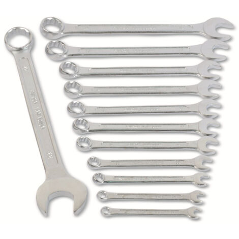 Clé mixte à fourche, 6-22 mm, jeu de 12 - Mannesmann M130-12