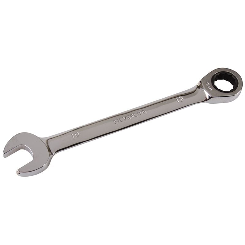 Oc-pro - clé mixte à cliquet à tête droite 19 mm silverline 763581