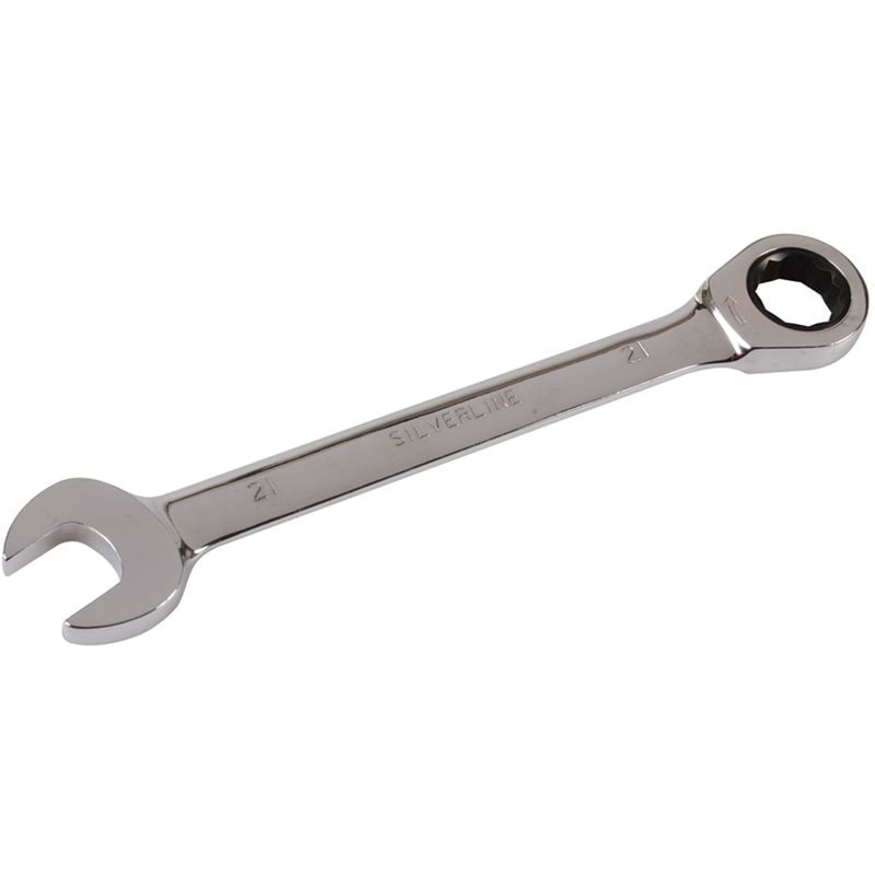 Oc-pro - clé mixte à cliquet à tête droite 21 mm silverline 656620