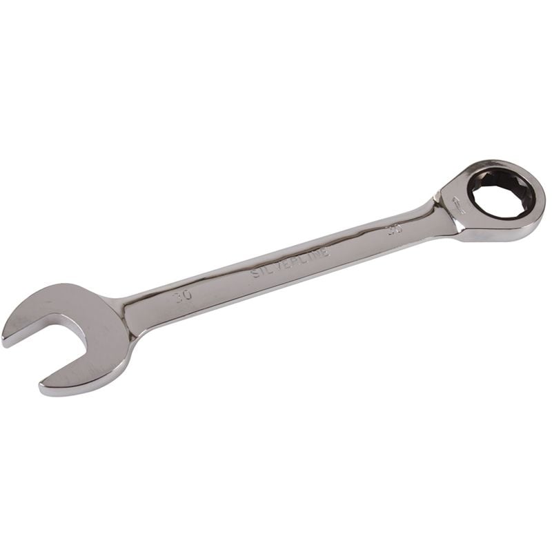 Clé Mixte À Cliquet À Tête Droite 30 Mm Silverline 571522